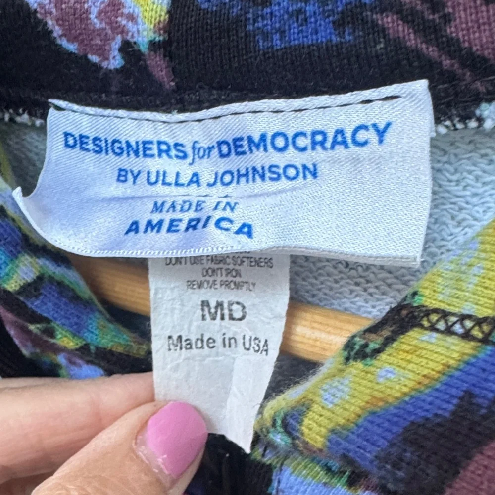 Ulla Johnson x Designers for America “Our Bodies Our Vote” Floral Hoodie Size M - Picture 6 of 9
